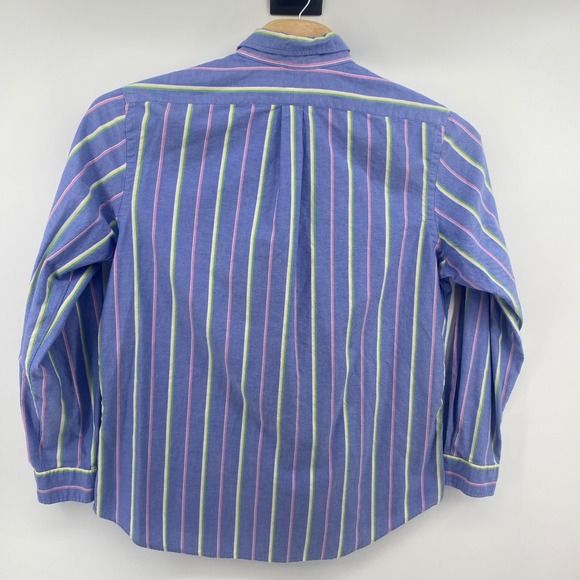Polo Ralph Lauren Button Down Shirt Mens XL Blue Multi Color Stripe Classic Fit - Picture 3 of 11